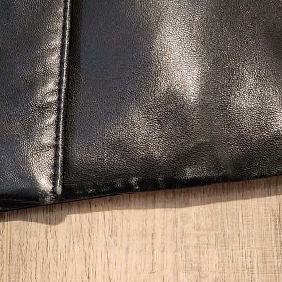 Vintage Cole Hann City Leather Jacket Women's Medium Lambskin Black - Picture 4 of 13